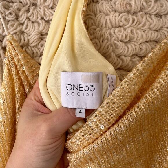 One33 Social Sequin Cowl Neck Dress - Picture 3 of 7